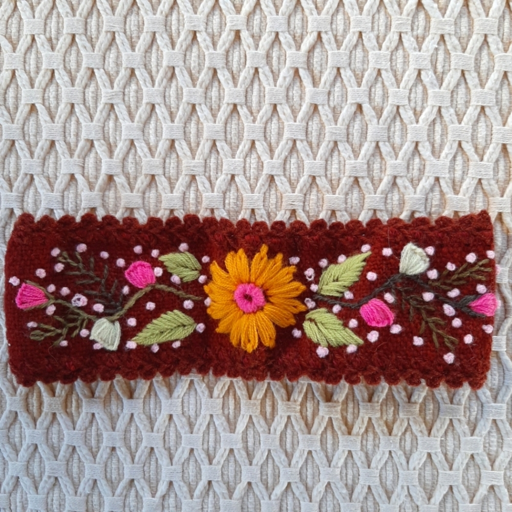 Embroidered Handmade Headband From Peru
